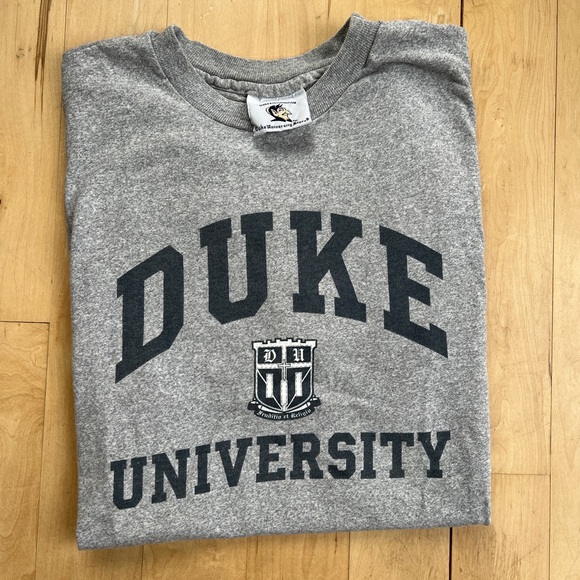 Vintage single stitch Duke University Shirt Size Large Gray Graphic Tee - Picture 3 of 5